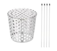 QUARKZMAN Garde-Filtre Pour Gouttière De Descente, Maille En Acier Inoxydable 304 De 3 Pouces De Large Avec Attaches Câbles Pour Couverture De Ventilation De Toit En Tuyau D'Échappement