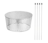 QUARKZMAN Garde-Filtre Pour Gouttière De Descente, Maille En Acier Inoxydable 304 De 7,1 Pouces De Large Avec Attaches Pour Câble Pour Couverture De Ventilation De Toit Conique De Tuyau