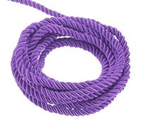 QUARKZMAN Garniture de Cordon Torsadé, 11 Yard 3mm 3-Ply Twine Braided Rope Shiny Thread String pour Craft Gift Bag Curtain Christmas Decor, Deep Purple - 10M