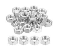 QUARKZMAN Gauche Hexagonal Écrou, M8x1,25mm 304 Inox Acier Gauche Inversé Hexagonal Écrou pour Assemblage et Fixation, Argent 10pcs