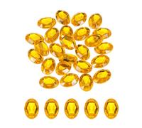 QUARKZMAN Gemmes Ovales en Acrylique 18x25 mm à Dos Plat, Couleur Or 25Pcs | Strass Artificiels, pour l'Artisanat DIY, Perles, Mariage, Peinture sur Visage, Fabrication de Bijoux