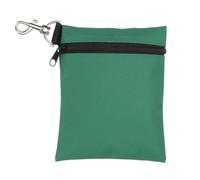 QUARKZMAN Golf Tee Pouch, 5.5" x 6.7" Professional Zipper Golf Tee Bag Accessories Pocket Gear Clip Bag with Metal Lobster Claw Clip Organizer Storage Bags for Men and Women, Dark Green