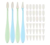 QUARKZMAN Gomme Effaceur Eponge pour Dessin, Outil De Melange pour Crayons A Pastel Gras avec 40 Pieces De Rechange pour Estompage Mise en Valeur Correction (Lot De 4, Vert/Bleu)