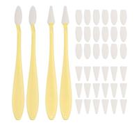 QUARKZMAN Gomme-Eponge À Dessin, Outil De Dessin pour Fusain Et Pastel avec 40 Pcs Têtes De Rechange pour Ombrage, Mise en Valeur Et Correction De Peinture (Lot De 4, Jaune)