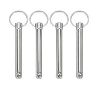 QUARKZMAN Goupille À Détente Rapide, Diam 3/8"(10mm) Longueur Utile 2.56"(65mm) Longueur Totale 4.17"(106mm) Top Pin Quincaillerie Marine Acier Au Carbone pour bateau Accessories,4 Set