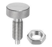QUARKZMAN Goupille à Ressort avec Poignée Cannelée, Taille de Filetage M12, Broche Rétractable en Acier Inoxydable, Goupille d'Indexation Non Verrouillable pour Équipement Industriel