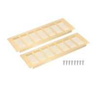 QUARKZMAN Grille D'Aération, 2Pcs 300 X 100mm - Grille de Retour D'Air en Maille D'Alliage D'Aluminium, Grille de Ventilation à Persiennes Rectangulaire(Or)