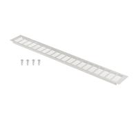 QUARKZMAN Grille d'Aération 30 x 4 Pouces Aluminium Gris | à persiennes, Robuste, 1 Ensemble, avec 4 Vis de Montage, pour Porte d'Armoire