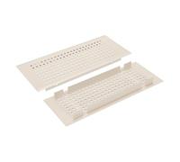 QUARKZMAN Grille D'Aération Pour Porte, 8 x 3 Pouces (LxL) Grille De Ventilation Double Face Pour Armoire Lourde Résistant À La Rouille Pour Armoire Au Sol Salle De Bain Cuisine, Gris Cac...