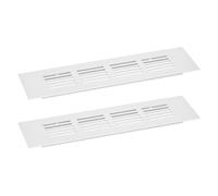 QUARKZMAN Grille de Couverture de Bouches d'Aération, 2 Pièces 200 x 60 mm - Grille de Retour d'Air en Alliage d'Aluminium, Grille de Ventilation Rectangulaire à Persiennes (Argent)