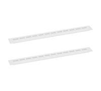 QUARKZMAN Grille de Couverture de Bouches d'Aération, 2 Pièces 500 x 60 mm - Grille de Retour d'Air en Alliage d'Aluminium, Grille de Ventilation Rectangulaire à Persiennes (Argent)