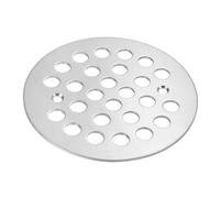 QUARKZMAN Grille de Couverture de Drain de Douche, Couvercle de Drain de Sol Rond Vissé de Remplacement en Acier Inoxydable pour Égouttoir de Douche, Argent