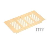 QUARKZMAN Grille de Ventilation, 1Pc 200 X 100mm - Grille de Retour D'Air en 'Alliage D'Aluminium, Grille de Ventilation à Lames Rectangulaire(Or)