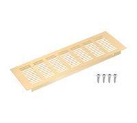 QUARKZMAN Grille de Ventilation, 1Pc 300 X 100mm - Grille de Retour D'Air en Maille D'Alliage D'Aluminium, Grille de Ventilation à Persiennes Rectangulaire(Or)