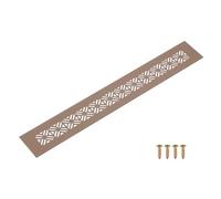 QUARKZMAN Grille De Ventilation En Alliage DAluminium, 350 x 50mm / 13.8 x 2" Rectangle Couverture De Grille A Persiennes Avec Vis De Fixation Pour Porte Armoire Placard, Marron