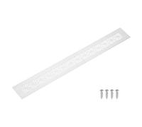 QUARKZMAN Grille De Ventilation En Alliage D'Aluminium, 400 x 50mm / 15.7 x 2" Rectangle Avec Vis De Fixation Pour Door Cabinet Wardrobe, Silver