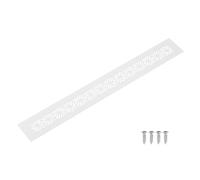 QUARKZMAN Grille De Ventilation En Alliage D'Aluminium, 400 x 50mm / 15.7 x 2" Rectangle Couverture De Grille A Persiennes Avec Vis De Fixation Pour Porte Armoire Placard, Blanc