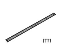 QUARKZMAN Grille De Ventilation En Alliage D'Aluminium, 800 x 50mm / 31.5 x 2" Rectangle Couverture De Grille À Persiennes Avec Vis De Fixation Pour Porte Armoire Garde-Robe, Noir Mat