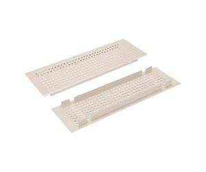 QUARKZMAN Grille De Ventilation Pour Porte, 10 x 3 Pouces (LxL) Grille De Ventilation Double Face Pour Armoire Lourde Anti-Rouille Pour Armoire Au Sol Salle De Bain Cuisine, Gris Cachemir...