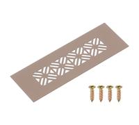 QUARKZMAN Grille de Ventilation Rectangulaire en Alliage d'Aluminium, 150x50mm Couvercle de Grille Aération Ajourée avec Vis Montage pour Porte Armoire Penderie Placard Chambre, Marron