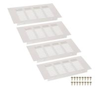 QUARKZMAN Grille de ventilation rectangulaire en alliage d'aluminium, 4 pièces, 200 x 100 mm
