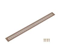 QUARKZMAN Grille de Ventilation Rectangulaire en Alliage d'Aluminium, 600x50mm Couvercle de Grille Aération Ajourée avec Vis Montage pour Porte Armoire Penderie Placard Chambre, Marron