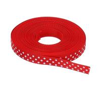 QUARKZMAN Gros-grain Rubans 10 Yards 0.4 pouce Rouge avec Blanc Points Ruban Noeud Décoration pour Artisanat Cadeau Emballage Mariage DIY Fait Main