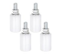 QUARKZMAN Guide de Rouleau de Portail Coulissant 2,4" avec Support en Forme de L pour Roues de Porte Coulissante Sur Rails en Acier en Angle et Rails Ronds - 4 Ensembles