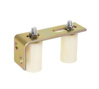 QUARKZMAN Guide de Rouleau de Portail Coulissant 2,8" avec Roulettes Réglables et Support en Forme de L pour Roues de Porte Coulissante Sur Rails en Acier D'Angle et Rails Ronds 1 Ensemble