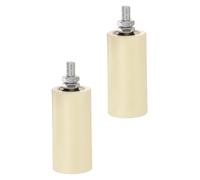 QUARKZMAN Guide de Rouleau de Portail Coulissant 4" avec Rouleaux Réglables et Support en Forme de L pour Roues de Porte Coulissante Sur Rails en Acier en Angle et Rails Ronds 2 Ensembles