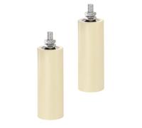 QUARKZMAN Guide de Rouleau de Portail Coulissant 6" avec Roulettes Réglables et Support en Forme de L pour Portes Coulissantes Sur Rails en Acier en Angle et Rails Ronds - 2 Ensembles