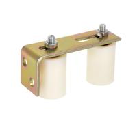 QUARKZMAN Guide de Rouleau de Portail Coulissant de 2,8" avec Support en Forme de L pour Roues de Porte Coulissante Sur Rails en Acier en Angle et Rails Ronds - 1 Ensemble