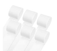 QUARKZMAN Guirlandes en Papier Crépon 6 Rouleaux 60 Mètres Guirlandes en Papier Crépon Blanches Décorations de Fête pour Anniversaire, Mariage (3,5 cm x 10 m/Rouleau)