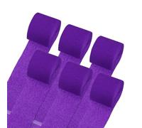 QUARKZMAN Guirlandes en Papier Crépon 6 Rouleaux 60 Mètres Guirlandes en Papier Crépon Violet Foncé Décorations de Fête pour Anniversaire, Mariage (3,5 cm x 10 m/Rouleau)