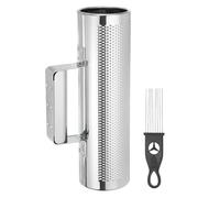 QUARKZMAN Guiro En Acier Inoxydable Instrument À Percussion Latin 3" x 10" Avec Grattoir Outil D'Entraînement Musical Guiro Métallique Pour Band Performance Sand Hammer