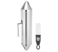 QUARKZMAN Guiro En Acier Inoxydable Instrument À Percussion Latin 3" x 15" Avec Grattoir Outil D'Entraînement Musical Guiro Métallique Pour Band Performance Sand Hammer