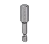 QUARKZMAN H10.0 Embout de Tournevis Hexagonal 10mm Métrique Pointe Plate 1/4" Tige Hexagonale 50mm (2") Longue Magnétique Embouts de Tournevis Industriels à Douille Hexagonale