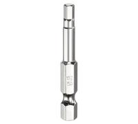 QUARKZMAN H4.0 Embout de Tournevis à Tête Hexagonale 4.0mm Métrique Pointe Plate 1/4" Tige Hexagonale 50mm (2") Long mbout Magnétique Pour Perceuse à Vis, Douille Chromée