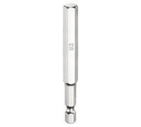 QUARKZMAN H8.0 Embout de Tournevis à Tête Hexagonale 8.0mm Métrique Pointe Plate 1/4" Tige Hexagonale 75mm (3") Long mbout Magnétique Pour Perceuse à Vis, Douille Chromée