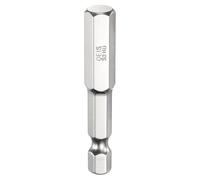 QUARKZMAN H8.0 Embout de Tournevis à Tête Hexagonale 8.0mm Métrique Pointe Plate 1/4" Tige Hexagonale 50mm (2") Long mbout Magnétique Pour Perceuse à Vis, Douille Chromée