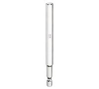 QUARKZMAN H8.0 Embout de Tournevis à Tête Hexagonale 8.0mm Métrique Pointe Plate 1/4" Tige Hexagonale 100mm (4") Long mbout Magnétique Pour Perceuse à Vis, Douille Chromée