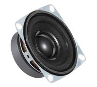 QUARKZMAN Haut-parleurs 2 Pièces 3W 3 Ohm 40mm Noir Coque Métallique | Carré, Micro à aimant externe, pour Mini enceintes, DVD, EVD, machine publicitaire multimédia mobile