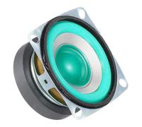 QUARKZMAN Haut-parleurs 6 Pièces 45mm 5W Vert Coque Métallique Carrée | Petite Taille, Micro Externe à Aimant, 3 Ohm, pour Mini Haut-parleurs DVD EVD Multimédia Mobile Portable Machine Publicitaire