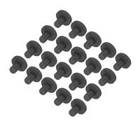 QUARKZMAN Haute Temp Silicone Prise T Forme Solide Silicium Caoutchouc Bouchon Trou pour Poudre Revêtement Anodisation Placage Étanche Étanchéité Noir 12x8x5mm/0.47x0.47x0.19" 20pcs