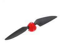 QUARKZMAN Hélice 8x6 Pouces pour Avion RC, Hélices Pliables RC Taille De Spinner D33xH28.5mm Diamètre De l'arbre du Moteur 3.17mm 2 Pales avec Spinner en Nylon pour Hélicoptère(Noir Rouge)