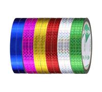 QUARKZMAN Holographique Ruban 12 Rouleaux de Ensembles Auto-Adhésif Réfléchissant Prisme Bande pour Garder Oiseaux Écart, Craft Projets, DIY Art, Maison, Quotidien Utilisation