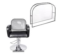 QUARKZMAN Housse De Chaise De Salon, 20" x 16" x 5" Housse De Protection Transparente pour Dossier De Chaise Impermeable pour La Plupart des Salons Standards, Coiffeurs Et Bureaux(Arc, Noir)