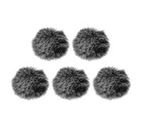 QUARKZMAN Housse De Microphone En Fourrure 10mm x 55mm Couverture De Microphone Pare-Vent pour Microphone Intérieur Extérieur Noir, Blanc, Gris 5 Pack