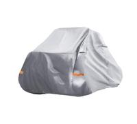 QUARKZMAN Housse Utv Housse Côte À Côte Toutes Saisons Protection Complète Extérieure Imperméable Au Soleil Et À La Pluie 210D-Pu Argent 122.05" pour Polaris pour Honda.