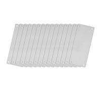 QUARKZMAN Inox Acier vide Etiquettes, 80 x 30mm Rectangle Gravure vide Carte avec 4 Trou pour Machine Plaque Signalétique Bricolage Étiquetter Étiquette, 15pcs (Argent Ton)